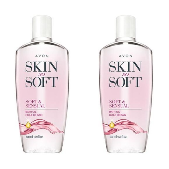 AVON SKIN SO SOFT SOFT & SENSUAL BATH OIL (2pk) - Picture 1 of 5